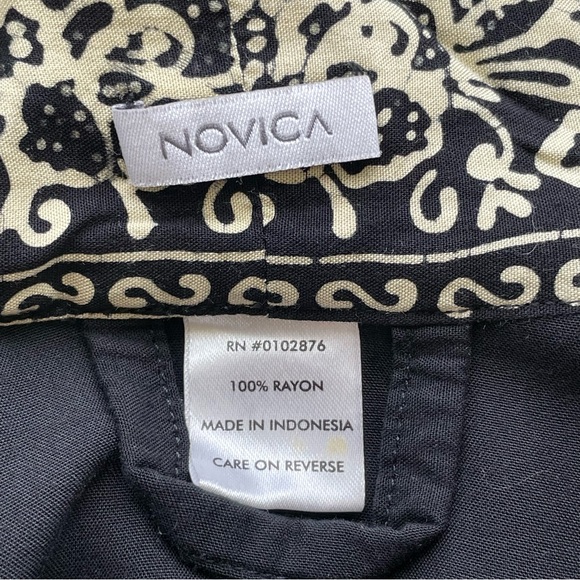 Indonesian Floral Print Robe One Size - Picture 8 of 11